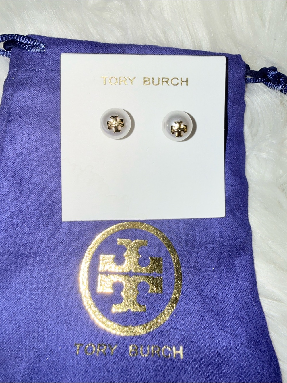 Tory Burch MOONDANCE PEARL STUD EARRINGS